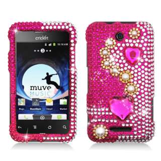   X500 Score Cricket Phone Luxury Pearl Pink Crystal F Stones Case Cover