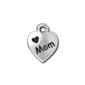  12mm Antique Silver Love Mom Charm by TierraCast Arts 