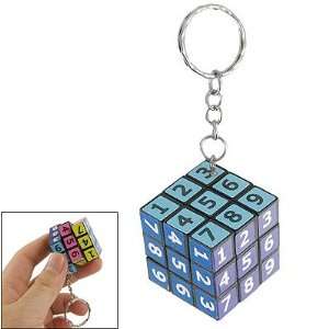   : Number Puzzle Brain Training Magic Cube Toy w Keyring: Toys & Games