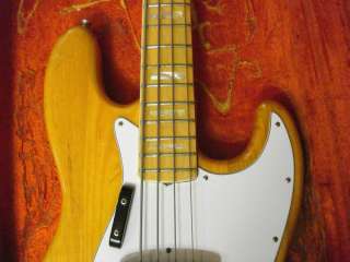   1974 FENDER JAZZ BASS! 1 OWNER! NATURAL / MAPLE PEARL BLOCK NECK OHSC