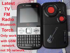   Band Cell Mobile Phone /4 TV FM Radio Bluetooth TF FQ5BLACK  