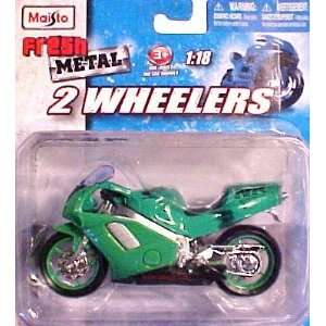  Maisto Fresh Metal 2 Wheelers Honda NR Green: Toys & Games