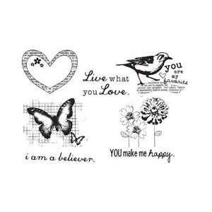   Unmounted Red Rubber Stamps Live What You Love: Arts, Crafts & Sewing