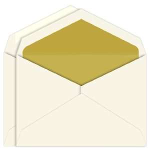  Double Wedding Envelopes   Jumbo Ecru Gold Lined (50 Pack 