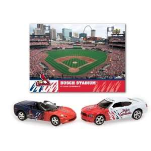 MLB 1:64 Scale Home and Road Dodge Charger/Corvette 2 Pack with 
