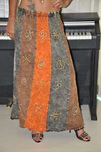 Nepalese Inspired Tie Dye Exotic Boho Skirt   Womens  