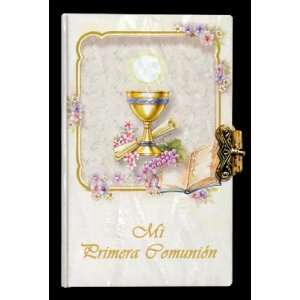 First communion Missal / Prayer Book with Gold Chalice in a Case 