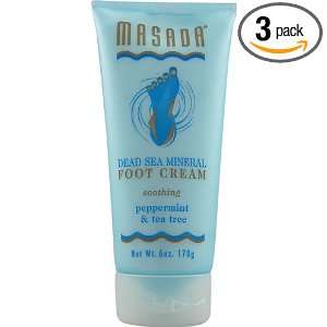  Masada Dead Sea Mineral Foot Cream   6 Oz, 3 Pack: Health 