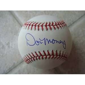 Don Money Phillies/brewers Signed Official Ml Ball   Autographed 