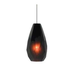 Briolette One Light Pendant in Bronze Shade Color: Brown 