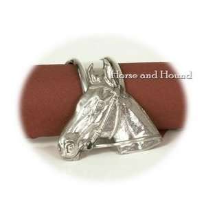  Horse Head Napkin Ring   Pewter: Home & Kitchen
