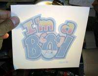 1970S VINTAGE T SHIRT IRON ON *IM A STRONG BABY BOY* FREE S&H  