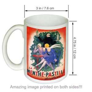  La Menthe Pastille Vintage Cappiello COFFEE MUG: Kitchen 