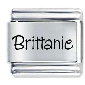  Name Brittanie Gift Laser Italian Charm: Pugster: Jewelry