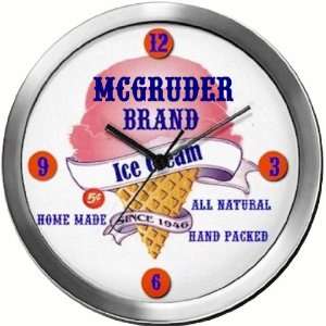  MCGRUDER 14 Inch Ice Cream Metal Clock Quartz Movement 