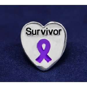  Purple Ribbon Pin   Survivor Pin (Retail): Everything Else