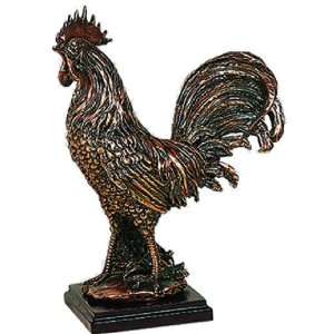  Rooster Statue   Copper Finish
