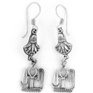  Egyptian Jewelry Silver Ankh of Life Earrings Jewelry