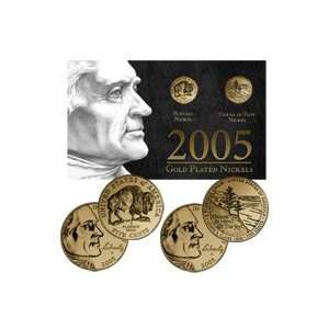     24K Gold Plated   Bison & Ocean Nickels (4 coins): Everything Else