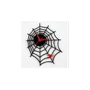  Spider Web  Halloween Art   Wall Clocks(Black): Home 