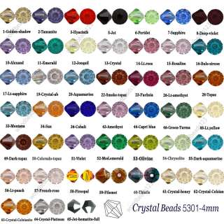 720pcs Bicone For Swarovski Crystal Beads 5301 4mm Pick loose beads 