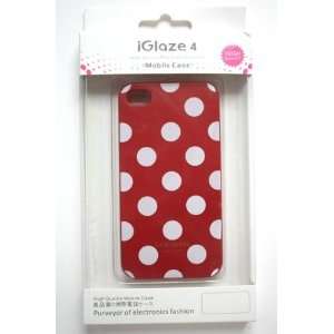  Iphone 4 Case (White Bubble Cover Red) Cell Phones 