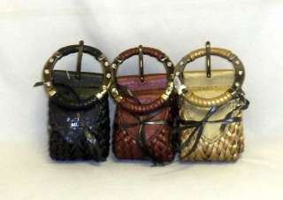 BELTS BRAIDED ROUND BUCKLE WOVEN VARIOUS SZ & CLRS  