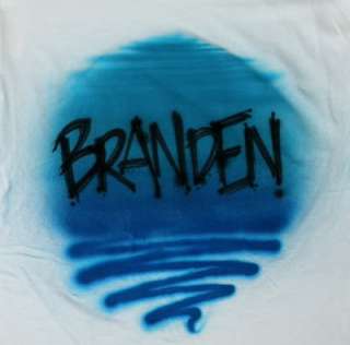 Airbrushed airbrush t shirt custom your name neon color  