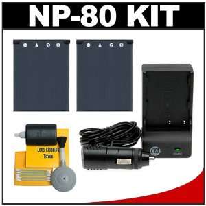  (2) CTA NP 80 Rechargeable Li ion Batteries + Mini Battery 