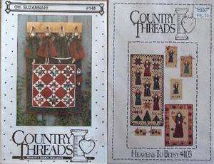 Country Threads Assorted Designs Quilted Wall Hanging Pattern  