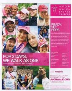 2008 Avon Walk For Breast Cancer Magazine Ad  