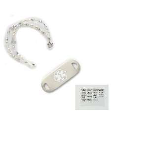 Sweet Memories Double strand Fashion Alert Medical Bracelet with White 