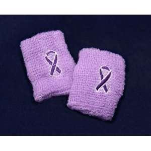  Purple Ribbon Sweatbands (Retail) 