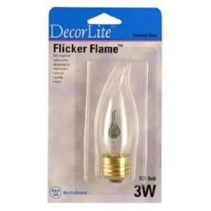   Flame 3 Watt Standard Base Decorator Light Bulb: Home Improvement