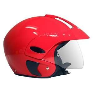  Large DOT Red 3/4 Open Face JIX Scooter Helmet: Automotive