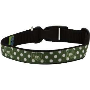  Ohio Bobcats Green Polka Dot Pet Collar