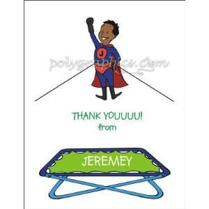  Bungee Trampoline Superhero Boy (brown Skin) Party Note 