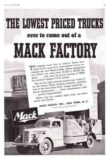 1938 Mack Rheingold Beer Keg Delivery Truck photo Ad  