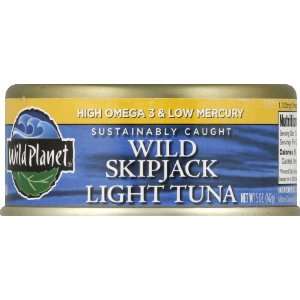 Wild Planet Sustainably Caught Wild Skipjack Light Tuna, 5 Ounce Cans 