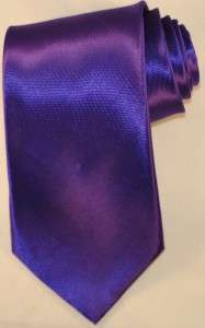 Purple Solid New Covona Mens Necktie Wedding Party Tie  