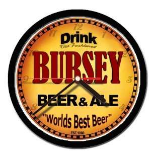  BURSEY beer and ale cerveza wall clock: Everything Else