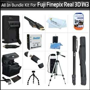 All In Bundle For Fujifilm FinePix Real 3D W3 Digital Camera Includes 