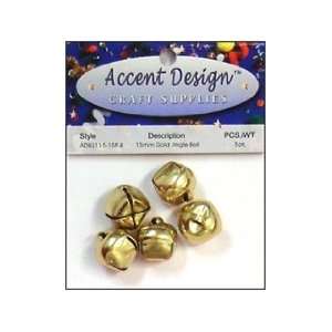  Accent Design Jingle Bell 15mm 5pc Gold (6 Pack): Pet 