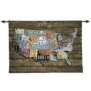  American Pride License Plate Tapestry: Kitchen & Dining