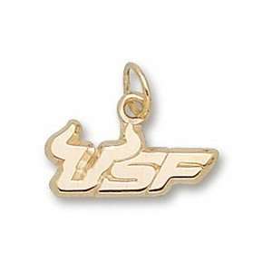  South Florida Bulls 1/4 USF Horn Charm   10KT Gold 