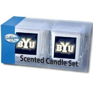  College Candle Set (2)   BYU Cougars: Sports & Outdoors