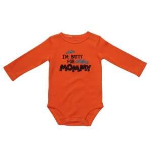  Carters Fall Infant Im Batty for Mommy Long Sleeve Orange Onesie 