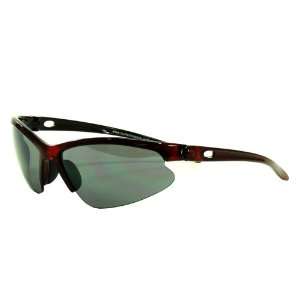  Suntech 10358 Sunglasses With Red Frame & Charcoal Lenses 