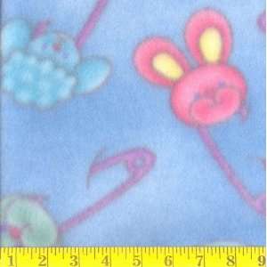   Fleece Diaper Pin Animals Fabric By The Yard: Arts, Crafts & Sewing