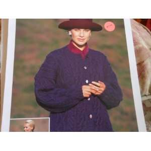  Sirdar Leaflet Cabled Cardigan or Pullover with Pockets 